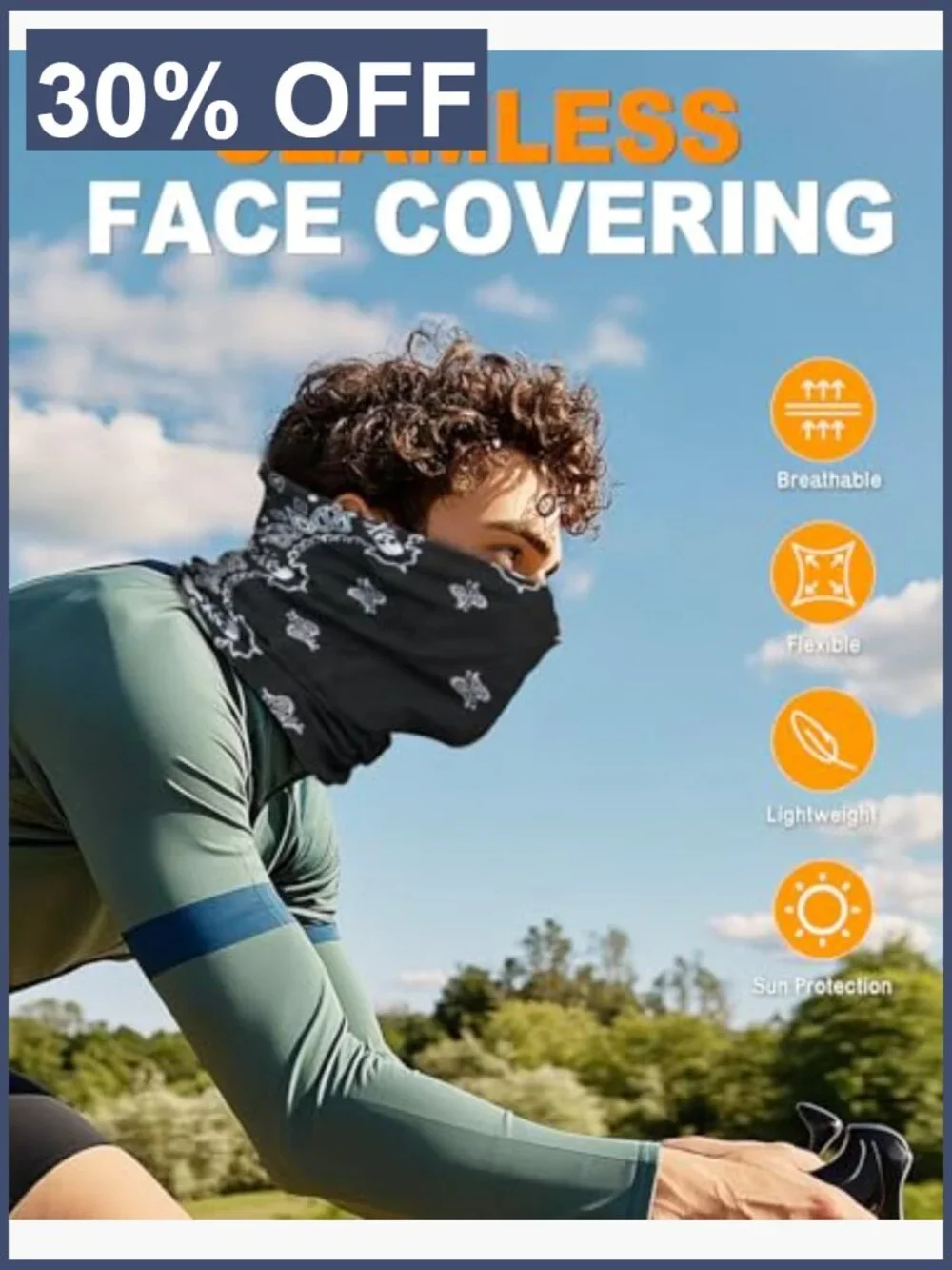 Neck Gaiter Face Mask Head Wrap Balaclava Headband Magic Scarf
